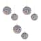 Blue and Gray Iridescent Textured Glass Ornament Set